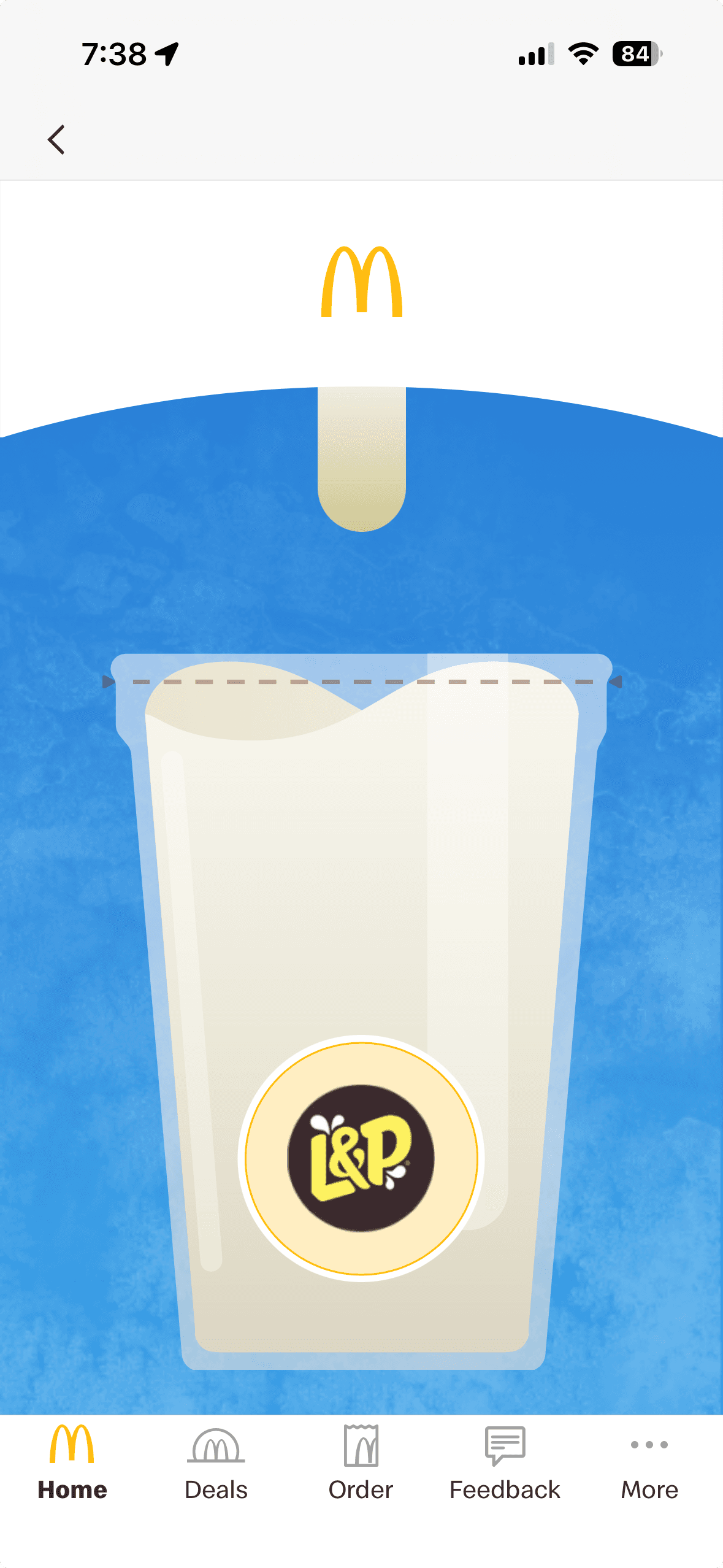 McDonald's perfect pour campaign screen